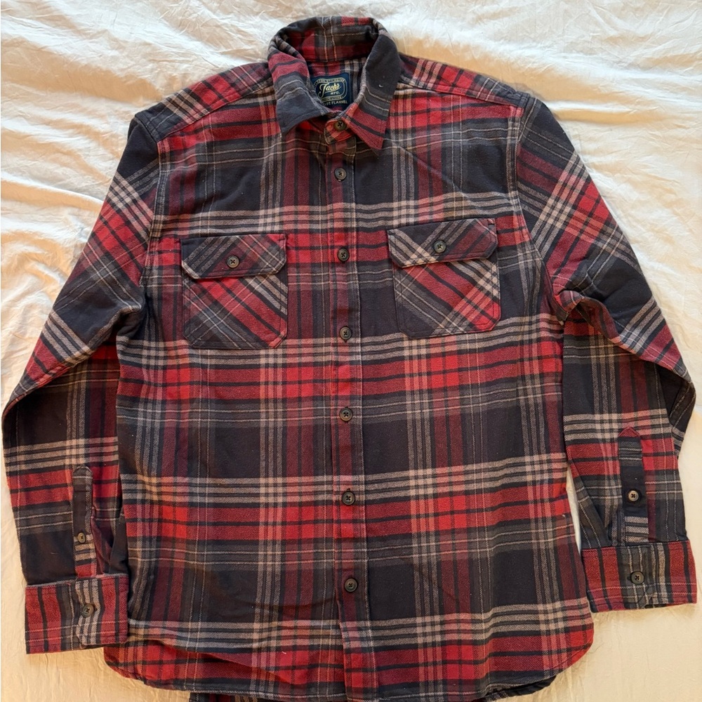 Jachs Red and Black Plaid Casual Shirt